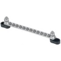 BEP Bus Bar Single 12x 4mm Screw Terminal 2x 6mm Input Stud 100A No Covers (Bulk)