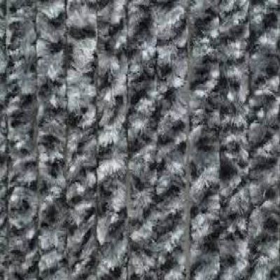 Chenille Vorhang 100x200 grau/weiß/schwarz