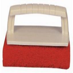Scrub Pad with Handle (Medium) (Red)