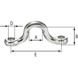 УХО ЗА ТЕНТА ø8mm L60MM CEN.DIS=A16 H21